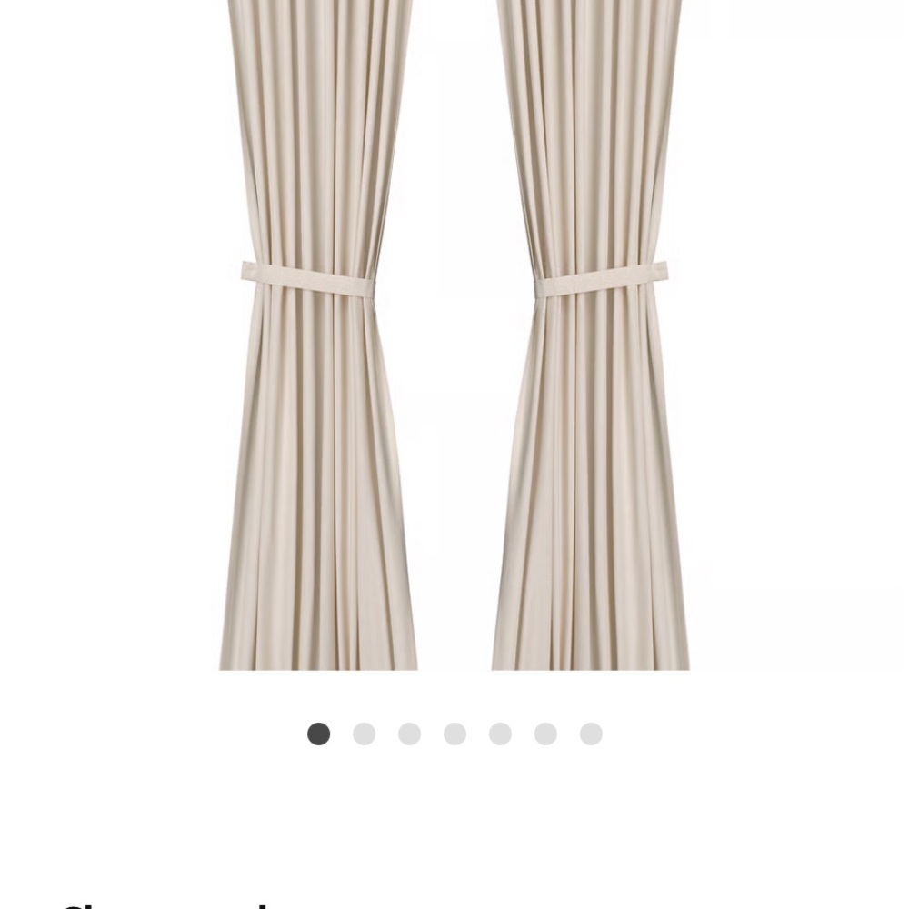 Neutral Beige Blackout Curtain Panels - Set of 2